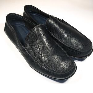 Tommy Bahama Men’s Blk Leather Loafers Size US 9.5